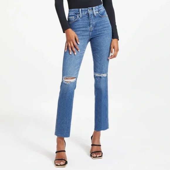 Good American Denim - Good American High Rise Blue Jeans